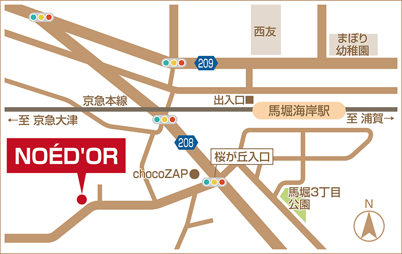 NOÉD'ORアクセスマップ